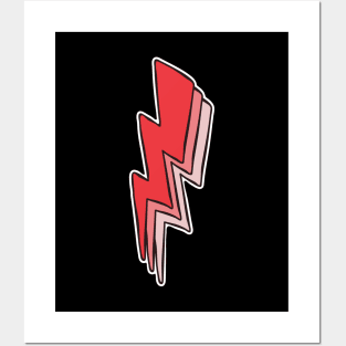 Cool Girly Pink Lightning Bolt Posters and Art